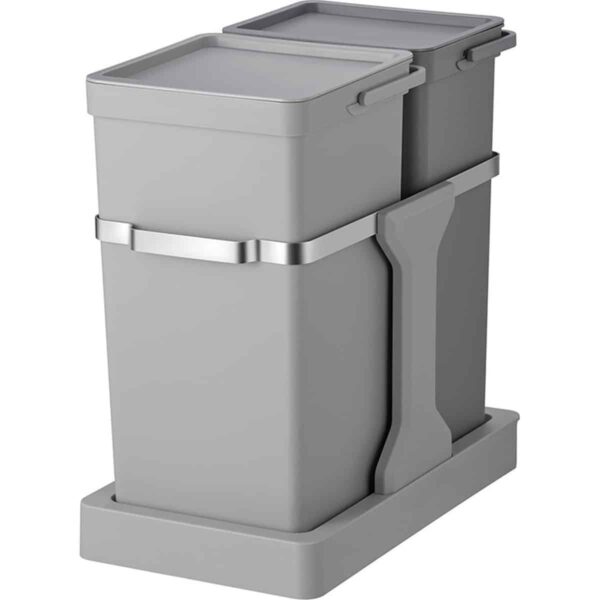 Cos de gunoi incorporabil Deco Duo Built-In, EKO - 993235, gri