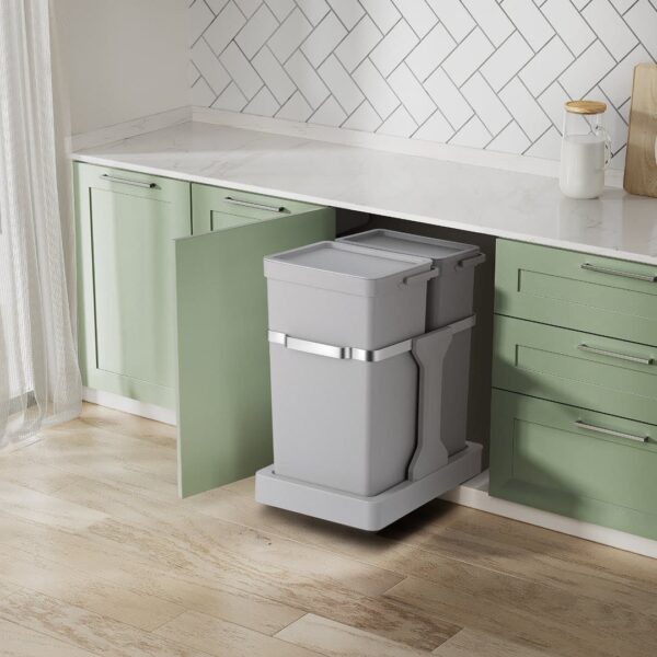 Cos de gunoi incorporabil Deco Duo Built-In, EKO - 993235, gri