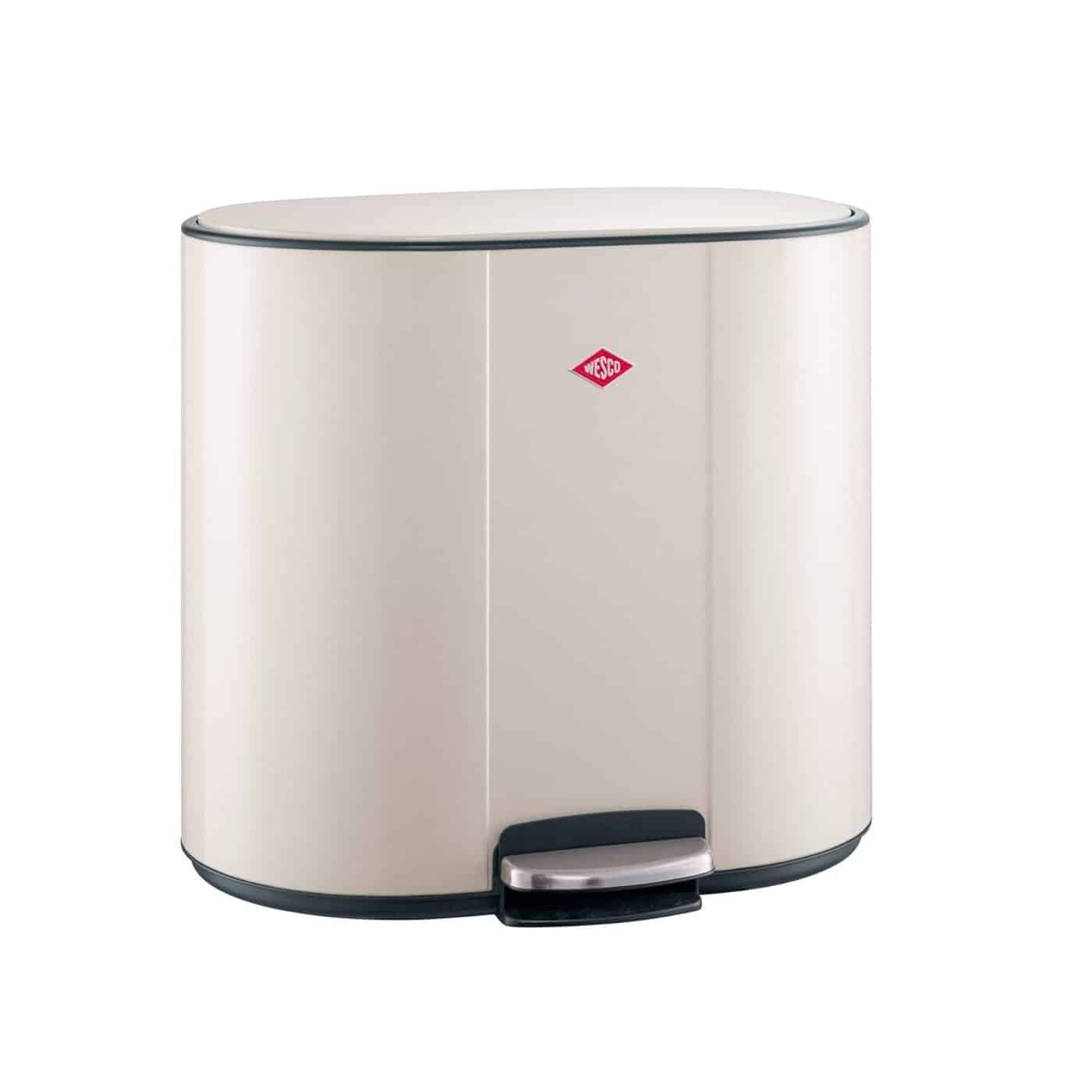 Cos de gunoi cu pedala, WESCO Germany, Multi Collector 2, 25+25 litri, 2 compartimente, nude