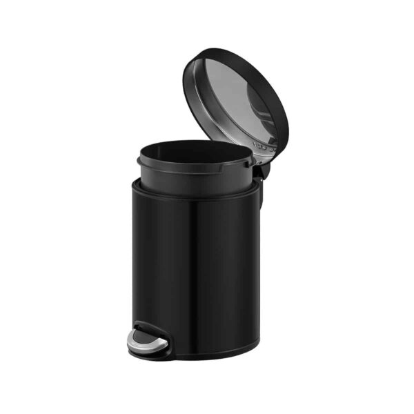 Cos de gunoi cu pedala, EKO, Serene, 5 litri, 1 compartiment, negru