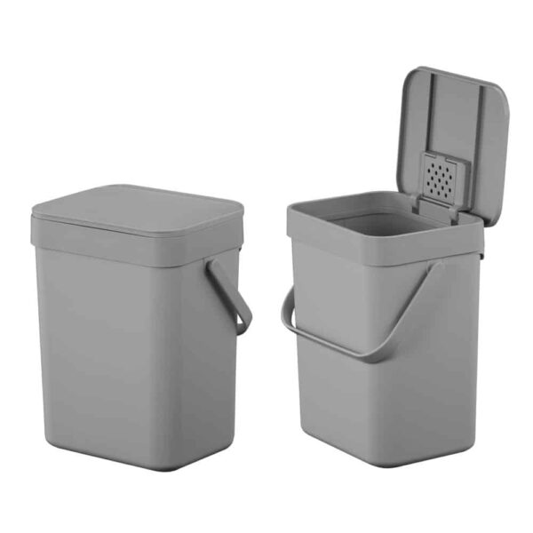 Cos de gunoi Puro II Food Waste Caddy 5 L, EKO - 601805, gri