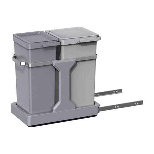 Cos de gunoi incorporabil Deco Duo Built-In, EKO - 993235, gri
