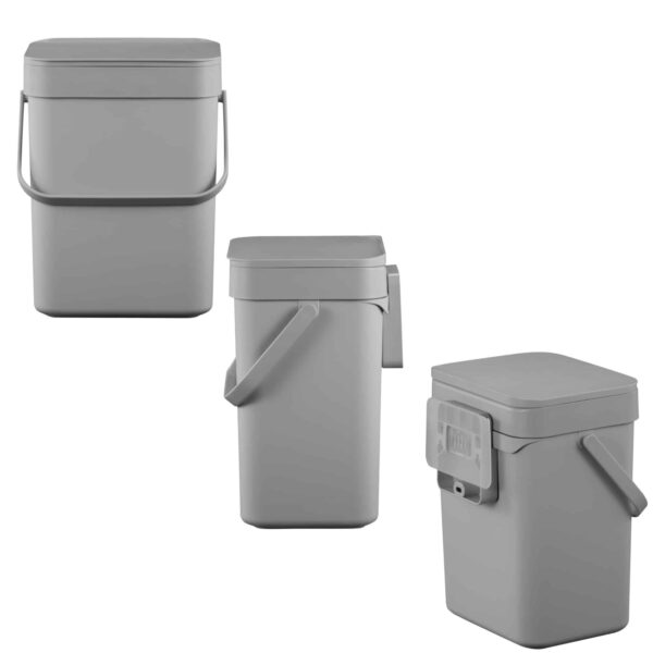 Cos de gunoi Puro II Food Waste Caddy 5 L, EKO - 601805, gri