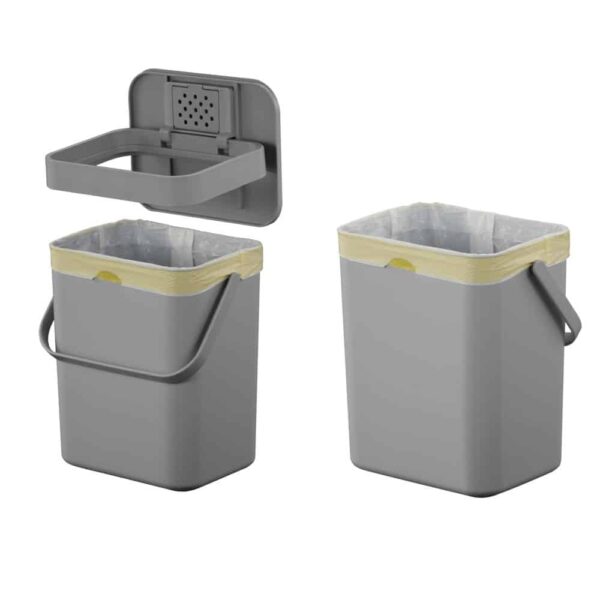 Cos de gunoi Puro II Food Waste Caddy 5 L, EKO - 601805, gri