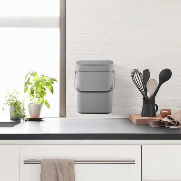 Cos de gunoi Puro II Food Waste Caddy 5 L, EKO - 601805, gri
