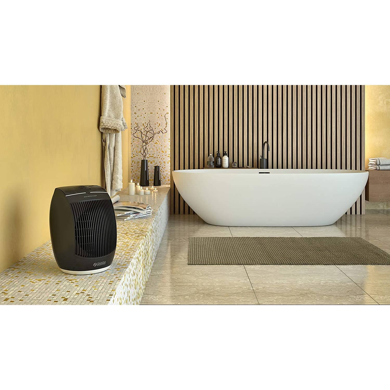 Aeroterma electrica cu termostat, Olimpia Splendid, CaldoSilent, 2400 W, negru