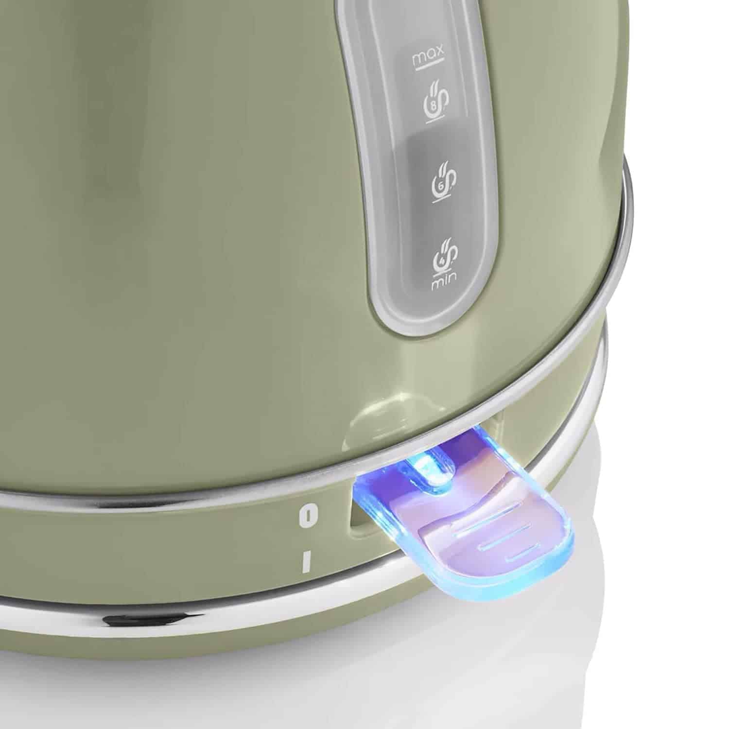 Fierbator apa, Swan, Retro, 1.8 litri, 2200 W, kaki