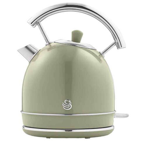 Fierbator apa, Swan, Retro, 1.8 litri, 2200 W, kaki