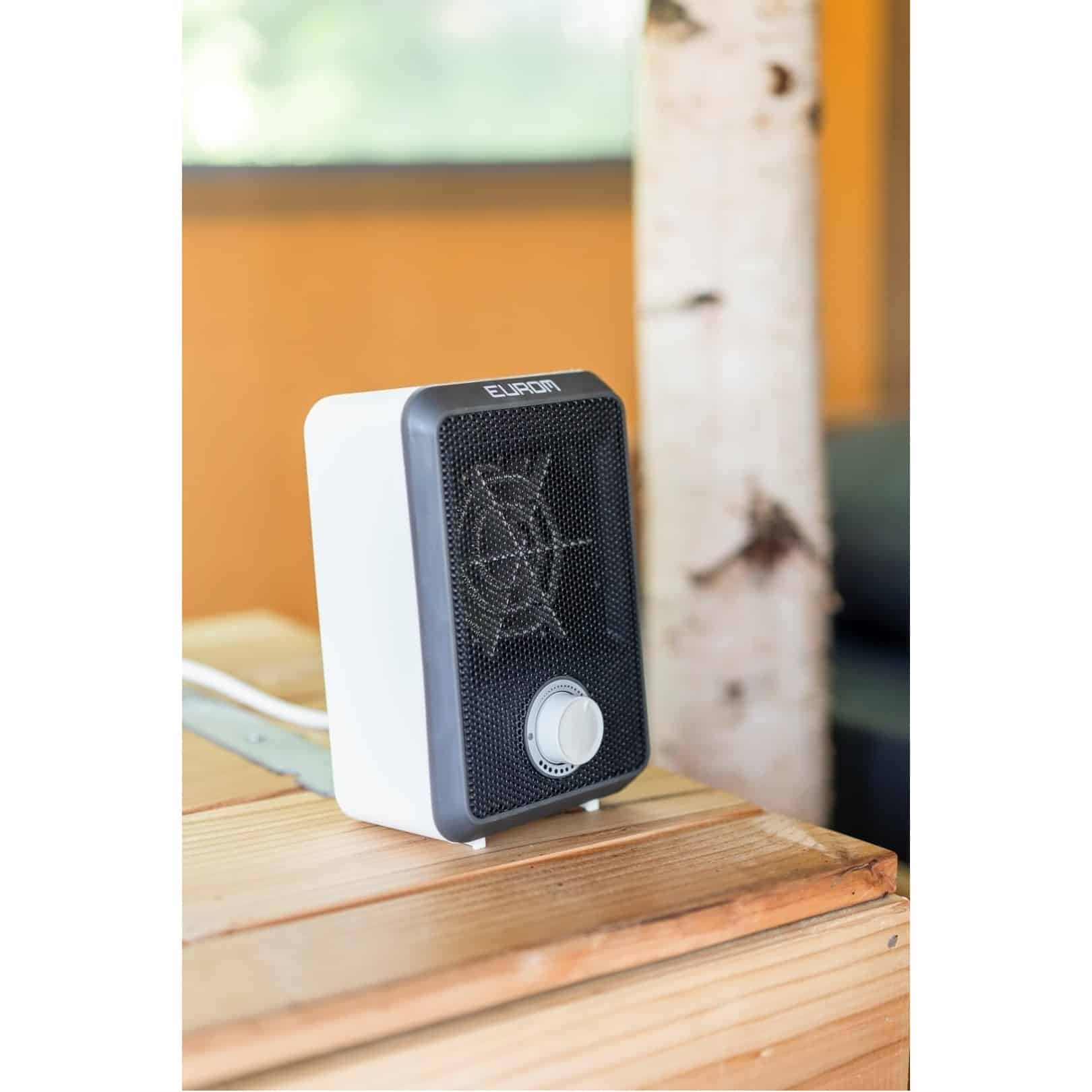 Aeroterma electrica cu termostat, Eurom, Fanheater 600, 600 W, alb