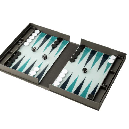 Joc de table Classic Backgammon, Printworks - PW00338, gri