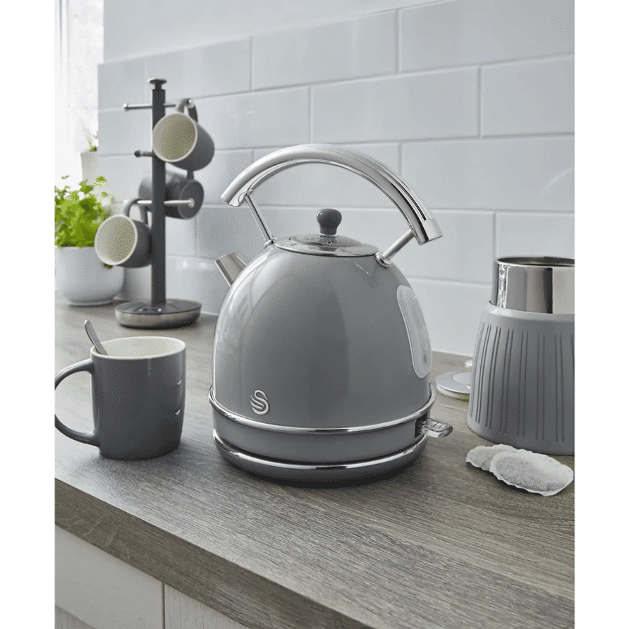 Fierbator apa, Swan, Retro, 1.8 litri, 2200 W, gri