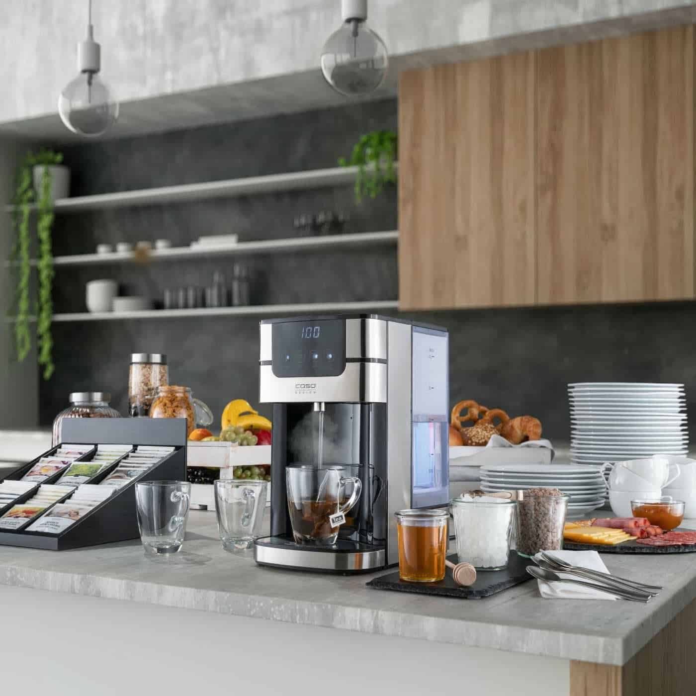 Dozator apa calda, Caso Germany, PerfectCup 1000 Pro, 4 litri, 2600 W, inox