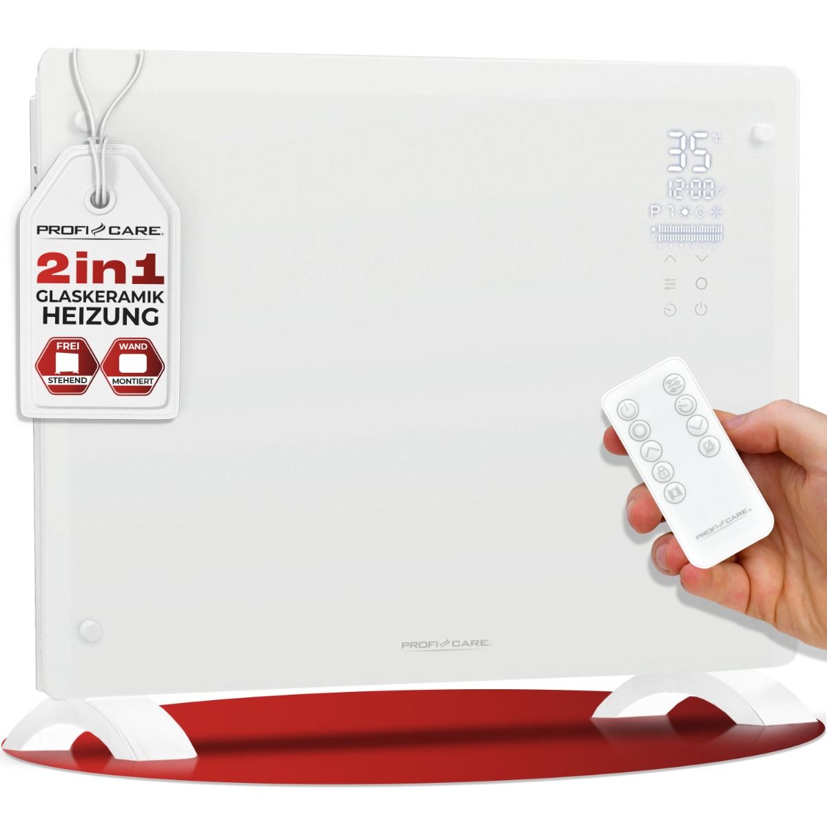 Convector electric de podea/perete, Proficare - PC-GKH3118W, alb