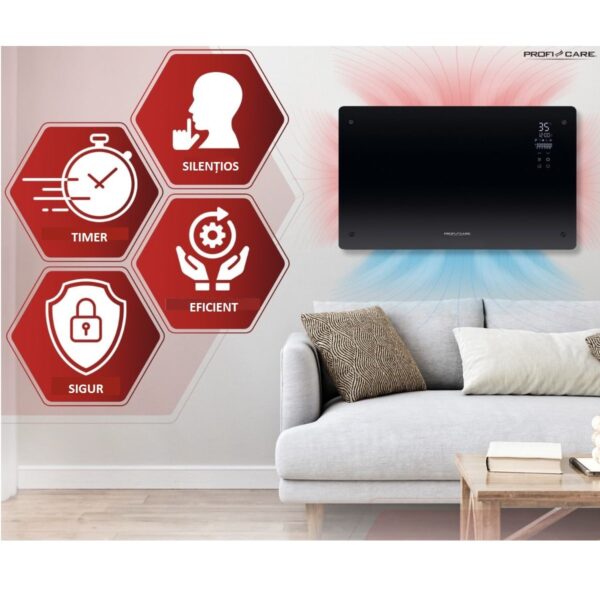 Convector electric de podea/perete, Proficare - PC-GKH3119N, negru