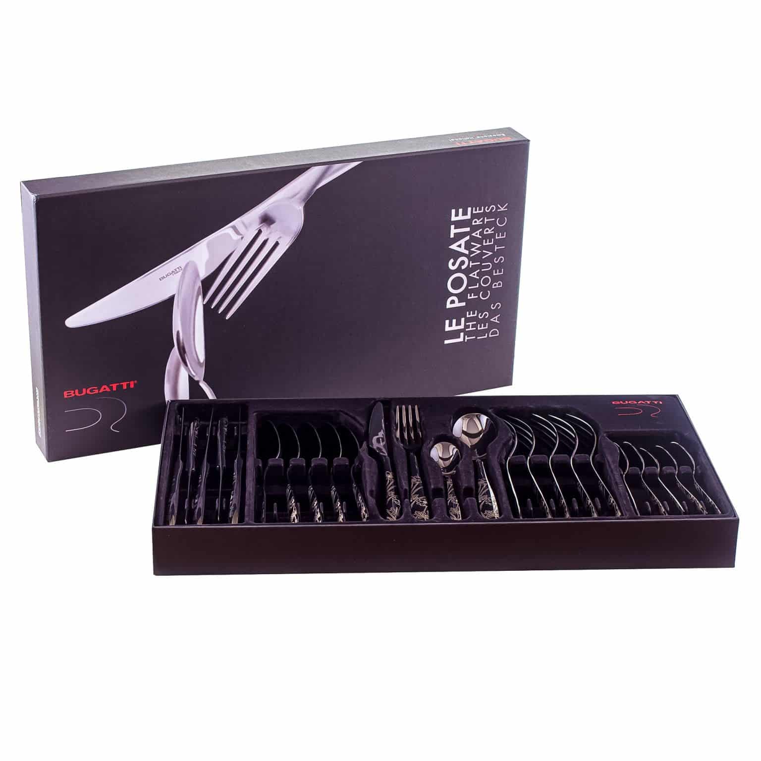 Set 24 tacamuri Riviera La Ville Champagne, Casa Bugatti - ICHVI-051S50MB, auriu