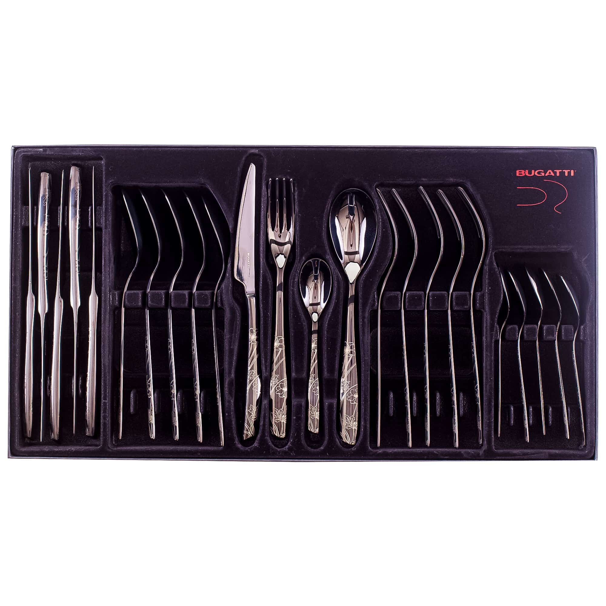 Set 24 tacamuri Riviera La Ville Champagne, Casa Bugatti - ICHVI-051S50MB, auriu