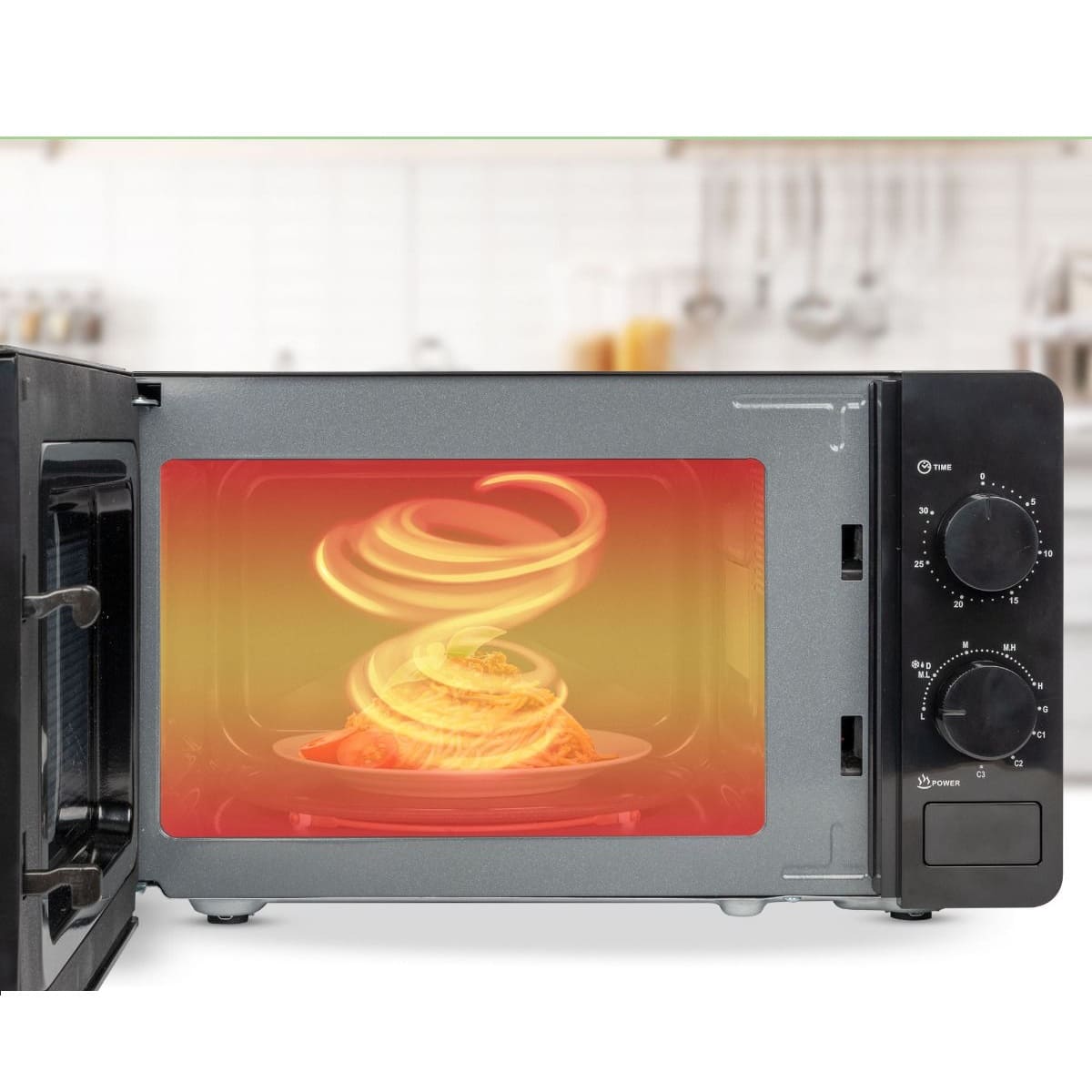 Cuptor cu microunde Retro, 20 litri, Clatronic, MWG792N, negru