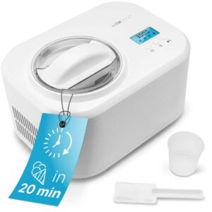 Masina de inghetata cu compresor 2in1, Clatronic, ICM3799, 1 litru, alb