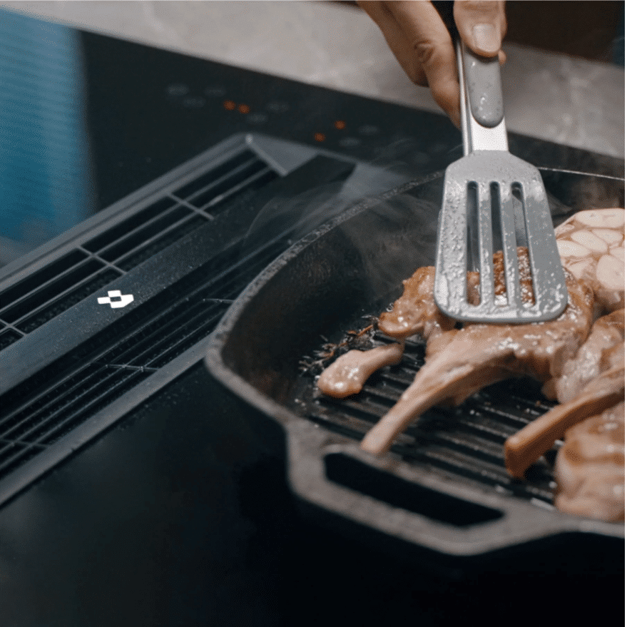 Plita electrica cu inductie incorporabila si hota integrata, Ciarra, ONE, 4 zone, 59 cm, negru