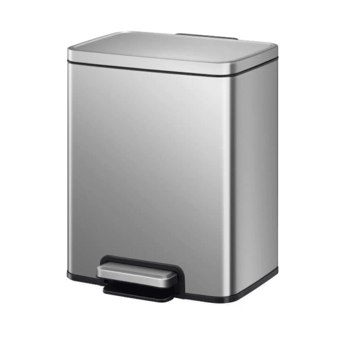 Cos de gunoi cu pedala, EKO, Madison, 12 litri, 1 compartiment, inox