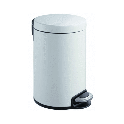 Cos de gunoi cu pedala, EKO, Serene, 12 litri, 1 compartiment, alb