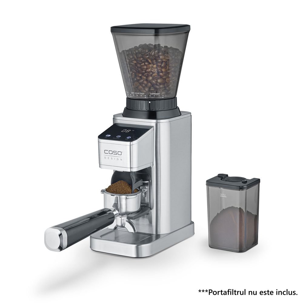 Rasnita electrica de cafea, Caso Germany, BaristaChef, 250 g, inox