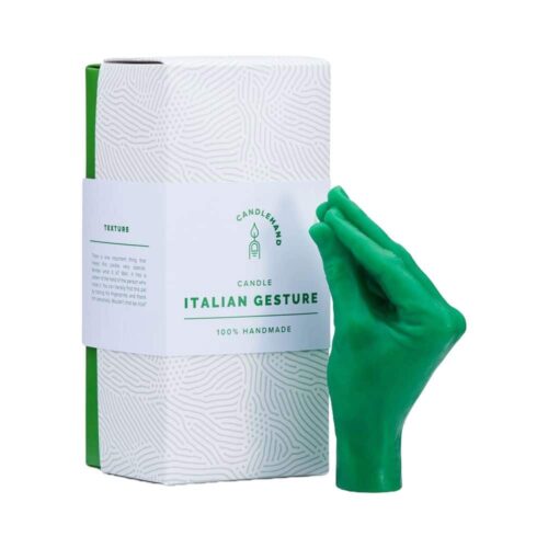 Lumanare decorativa Italian Gesture, CandleHand - verde