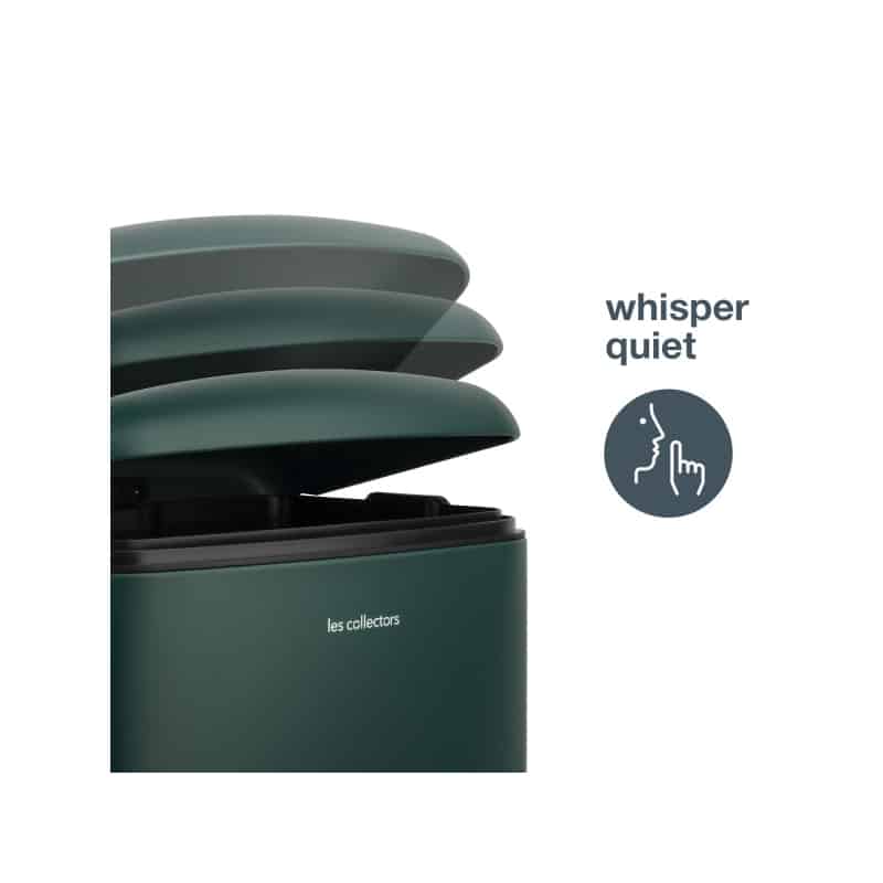 Cos de gunoi cu pedala, Les Collectors, N501, 20 litri, 1 compartiment, verde inchis