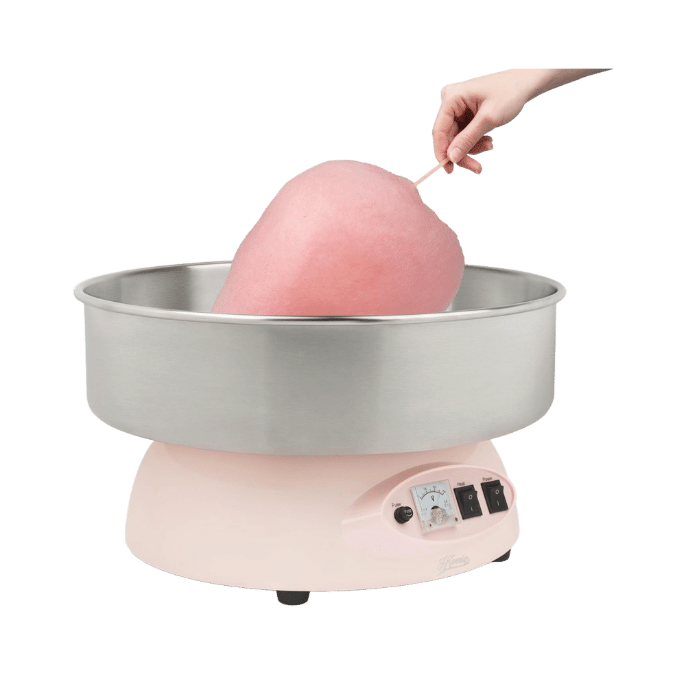 Aparat profesional pentru vata de zahar, H.Koenig - CIRCUS8, roz