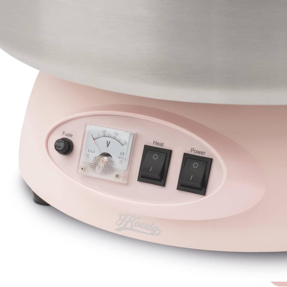 Aparat profesional pentru vata de zahar, H.Koenig - CIRCUS8, roz