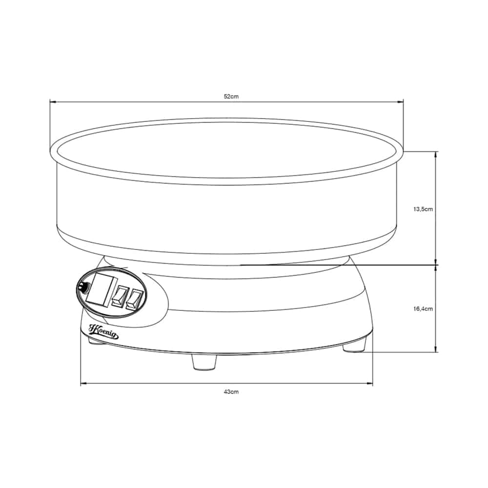 Aparat profesional pentru vata de zahar, H.Koenig - CIRCUS8, roz