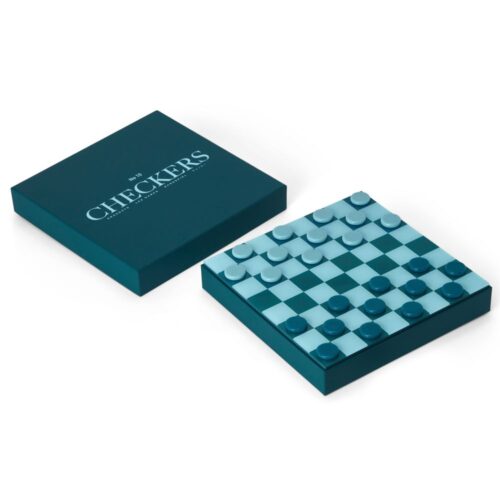 Joc de dame Classic Checkers, Printworks - PW00644, turcoaz
