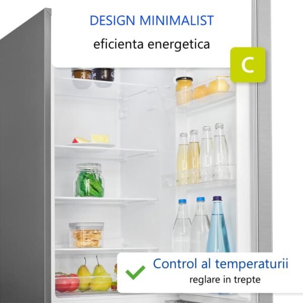 Combina frigorifica, Bomann, KG7353IX, 268 litri, inox