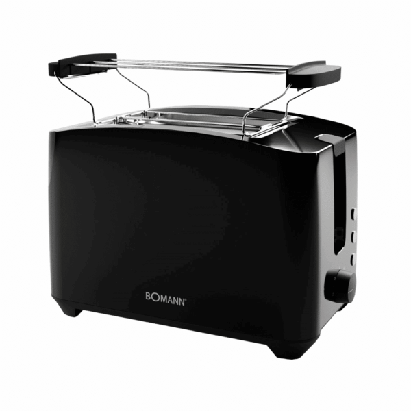 Prajitor de paine, Bomann, TA6065CBN, 2 felii, 750 W, negru