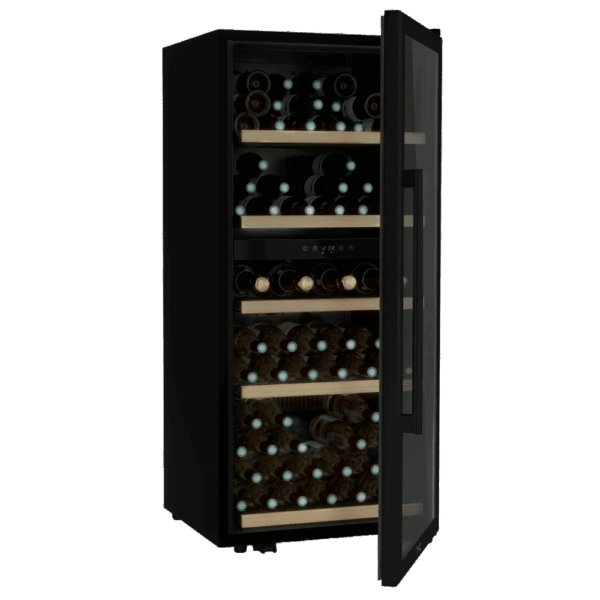 Racitor de vinuri Dual Zone, 91 sticle, LES PETITS CHAMPS, CAVCDB91, negru