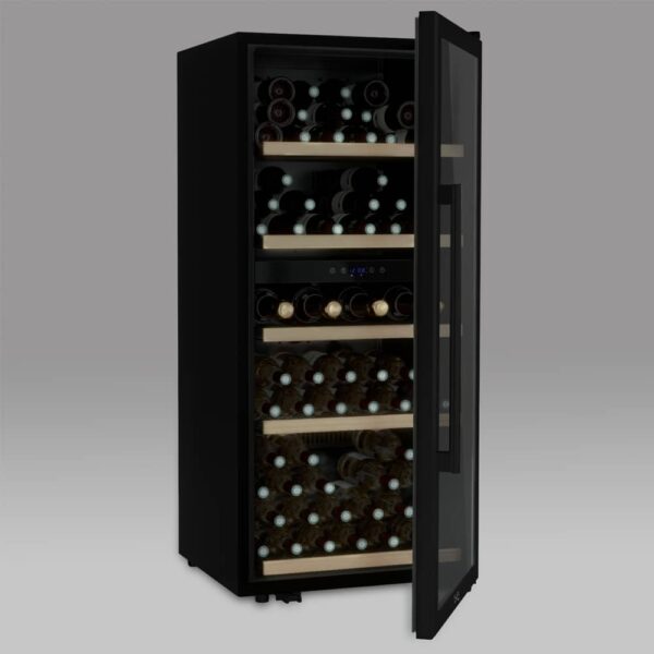 Racitor de vinuri Dual Zone, 91 sticle, LES PETITS CHAMPS, CAVCDB91, negru