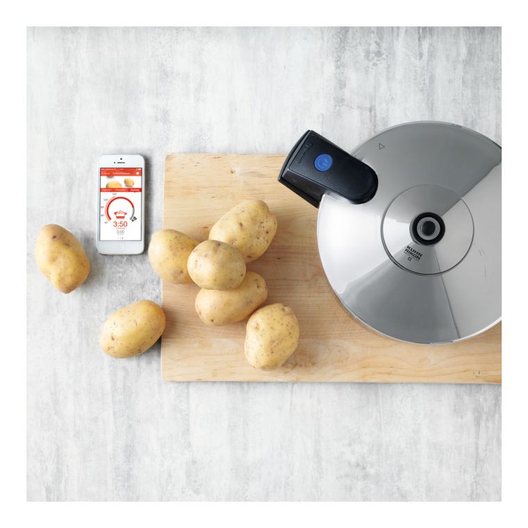 Oala sub presiune cu senzor de temperatura, otel inoxidabil, 4 litri, Kuhn Rikon, Duromatic Comfort