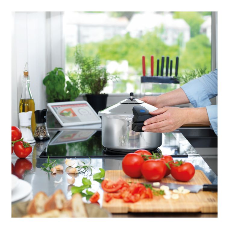 Oala sub presiune cu senzor de temperatura, otel inoxidabil, 4 litri, Kuhn Rikon, Duromatic Comfort