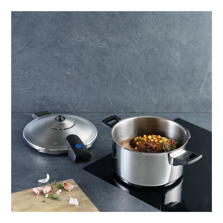 Oala sub presiune cu senzor de temperatura, otel inoxidabil, 4 litri, Kuhn Rikon, Duromatic Comfort