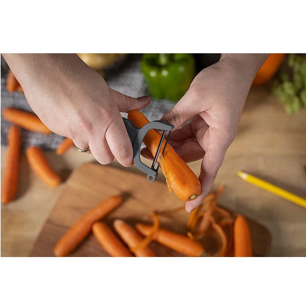 Set oala cu capac si accesorii, otel inoxidabil, 6 piese, Kuhn Rikon, Starter Set, antracit