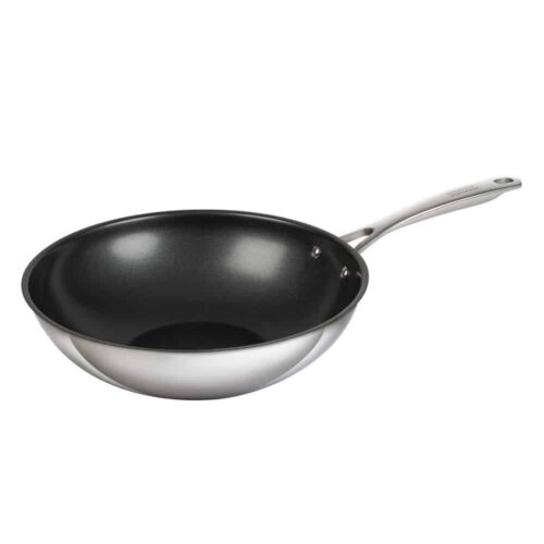 Tigaie wok, Ø 24 cm, otel inoxidabil si titan, Kuhn Rikon, Allround
