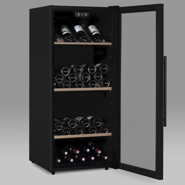 Racitor de vinuri, 108 sticle, LES PETITS CHAMPS, CAVCBD108, negru