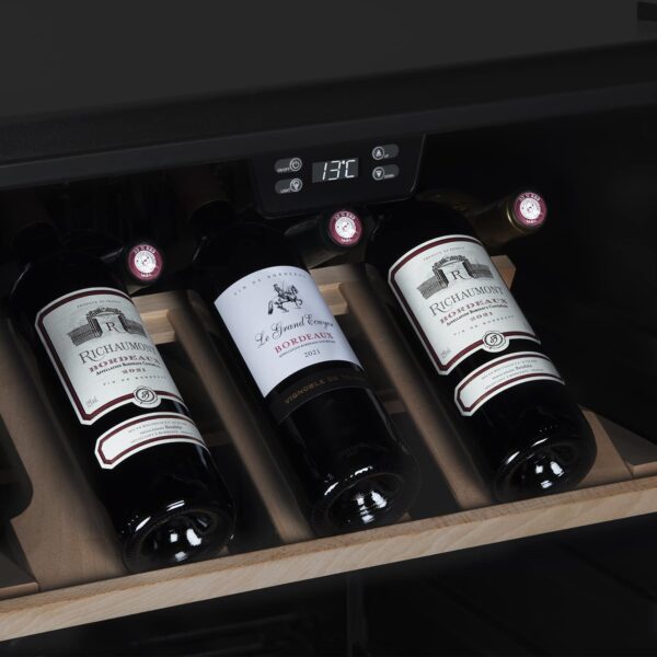 Racitor de vinuri, 108 sticle, LES PETITS CHAMPS, CAVCBD108, negru
