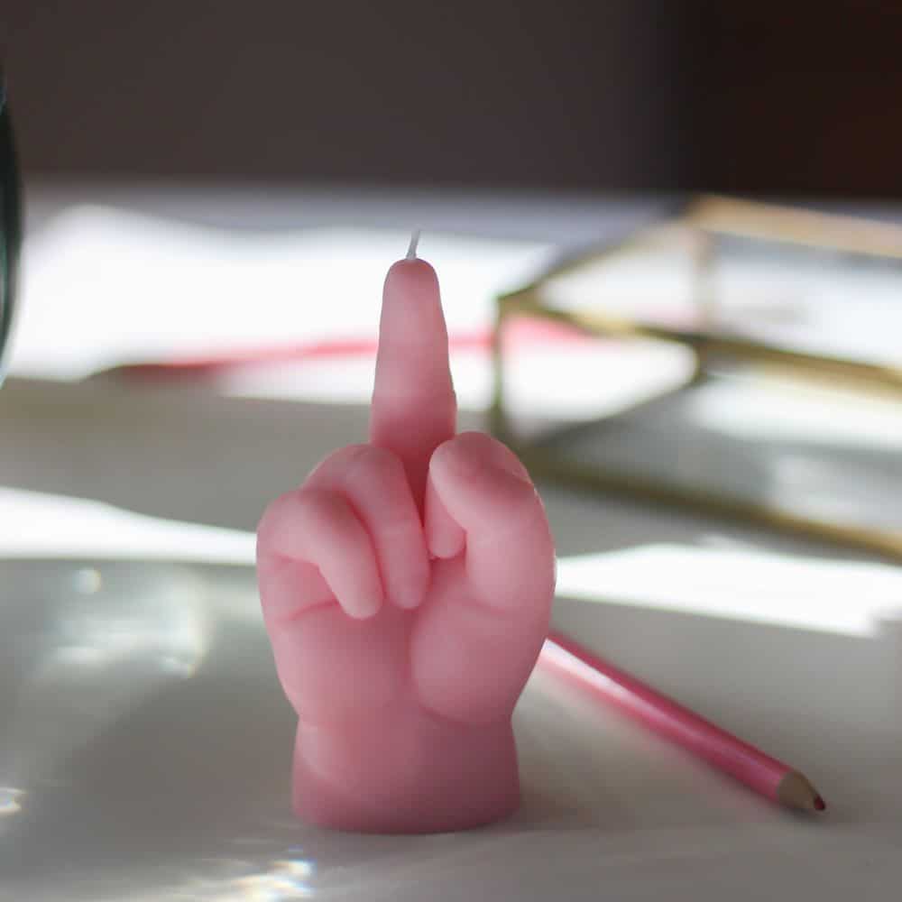 Lumanare decorativa Baby F*ck You, CandleHand - roz