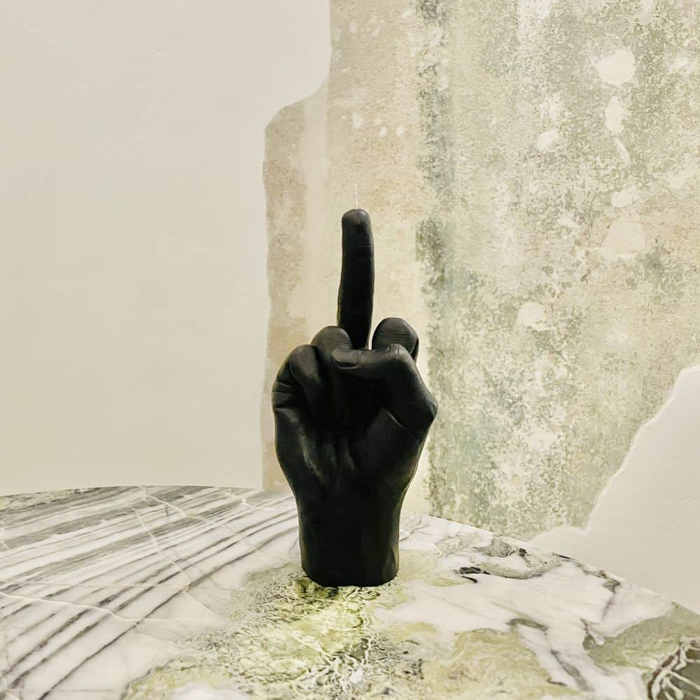 Lumanare decorativa F*ck You, CandleHand - negru
