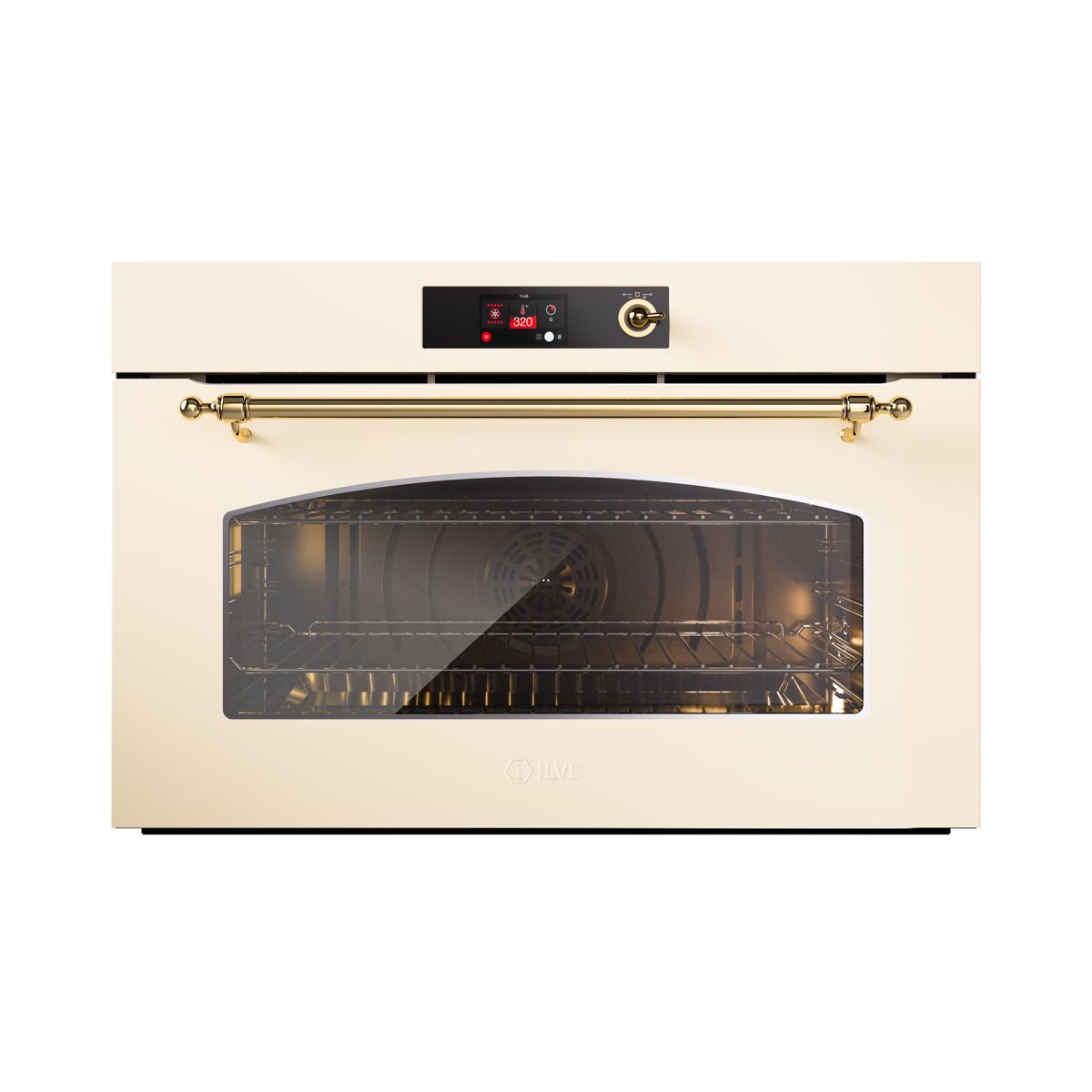Cuptor electric incorporabil, 110 litri, ILVE, Nostalgie, Multioven, crem/auriu