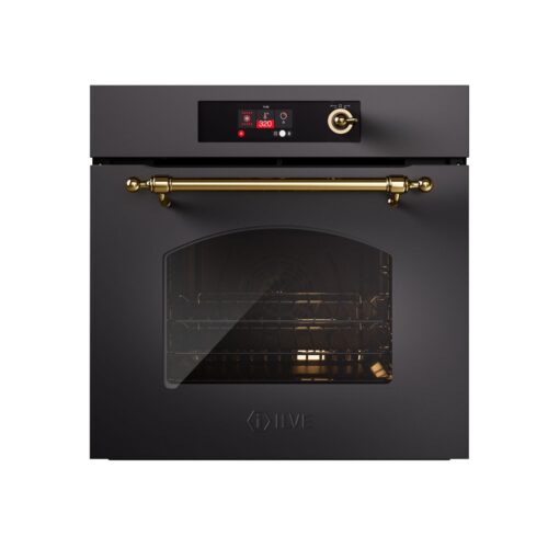 Cuptor electric incorporabil, 65 litri, ILVE, Nostalgie, Multioven, negru/auriu