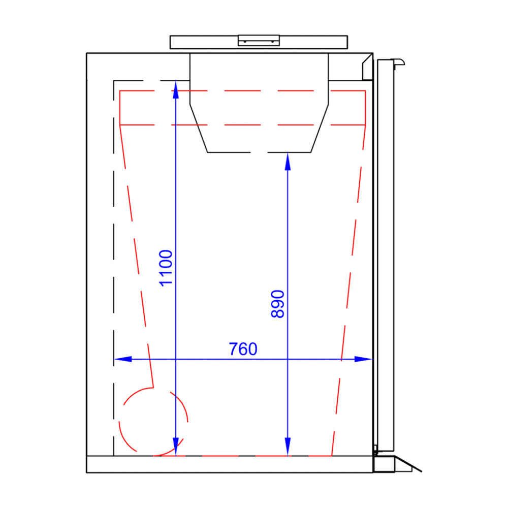 Cos de gunoi cu sistem de racire, Tefcold, Waste Bin Cooler, capacitate 240 litri, inox