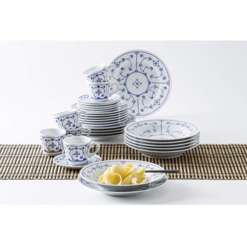 Serviciu de masa din portelan, 30 piese, 6 persoane, Kahla, Blue Saks