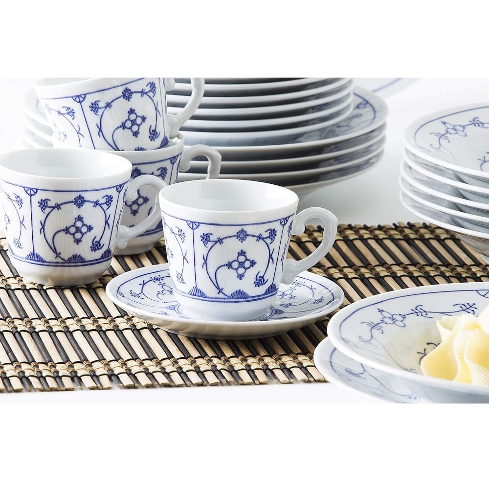 Serviciu de masa din portelan, 30 piese, 6 persoane, Kahla, Blue Saks